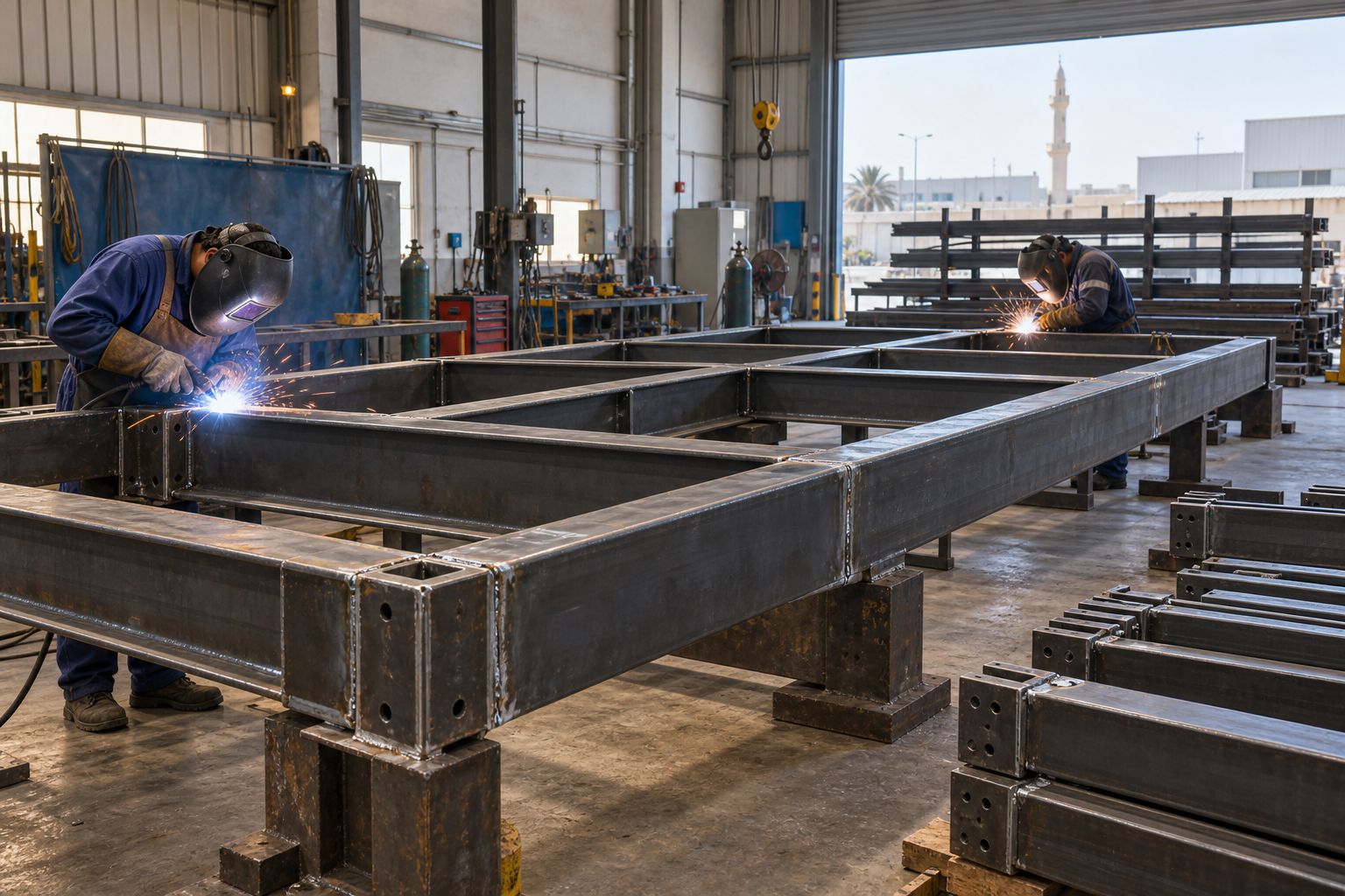 Concept visual of custom structural frame fabrication
