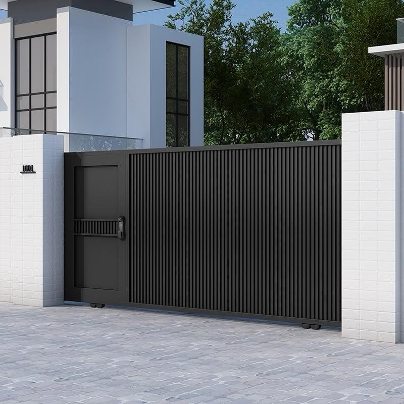 Modern fabricated steel villa gate
